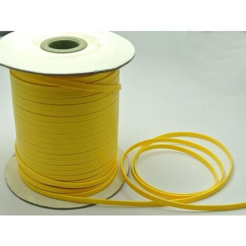100 Yards Yellow FLAT Korean Waxed Cord Craft Lace String Thread 4mm