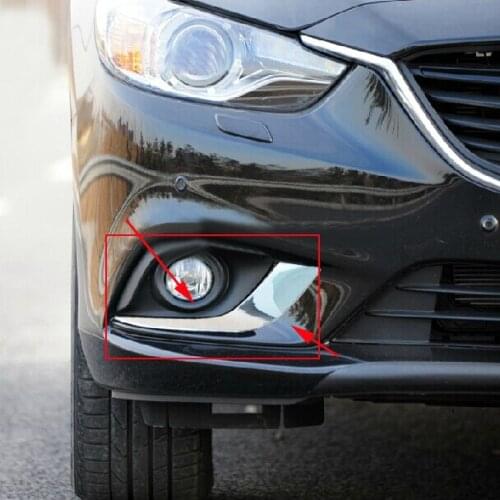 13 ABS Chrome Front Fog light Lamp Cover Trim For Mazda 6 ATENZA 2013 2014 2015