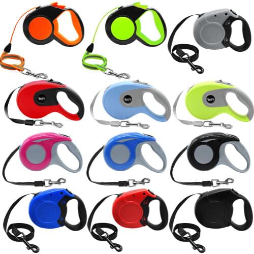 16Ft Pet Dog Cat Puppy Retractable Leash Traction Rope Extendable No Tangle Walking Lead For Small Medium Large Dog Up to 110lbs