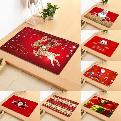 400*600Mm Carpet Door Mat Christmas Style Floor Rug Non-Slip Mat Merry Christmas Home Decoration Doormat