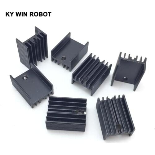 50pcs Aluminium TO-220 Heatsink TO 220 Heat Sink Transistor Radiator TO220 Cooler Cooling black 20*15*10MM