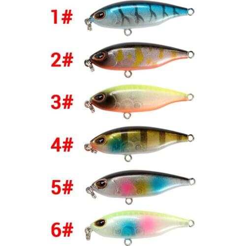 8# With Hook Depth Dive 0.5-2M 6Colors4.5cm/3.5g Sea Fishing Lures Artificial Pencil ABS Plastic Hard Bait Bionic Bait
