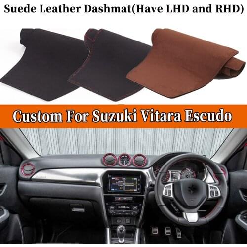 Accessories Car-styling Suede Leather Dashmat Dashboard Cover Dash Mat Carpet For Suzuki Vitara Escudo 2015 2016 2017 2018 2020