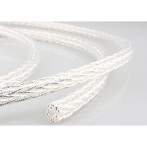 Audiocrast 8AG High Purity Silver Plated OCC Speaker Cable 16 Strands Audio speaker Wire HIFI DIY