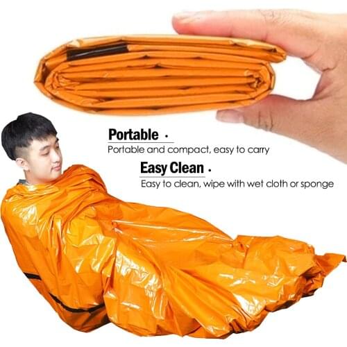 Outdoor Life Bivy Emergency Sleeping Bag Thermal Keep Warm Waterproof Mylar First Aid Emergency Blanke Camping Survival Gear