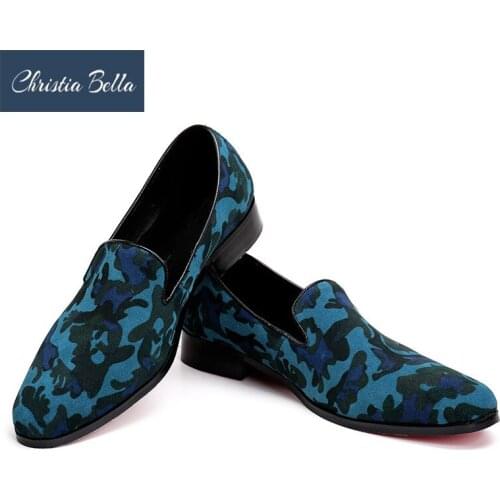 Christia Bella Brand Designer Men Shoes Camouflage Printing Men Summer Style Shoes Luxury Fashion Men Loafers Mens Flats