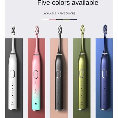 Electric toothbrush smart IPX7 waterproof 5-button sonic electric toothbrush USB rechargeable toothbrush replacement head set SP