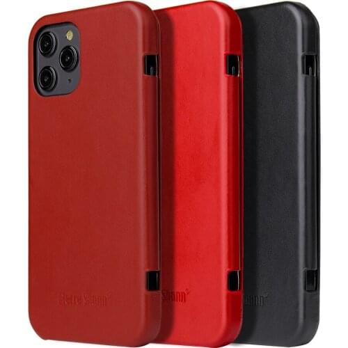 Genuine Leather Flip Case for iPhone 12 Pro Max Mini Luxury Business Real Cowhide Phone Cover For iPhone 11 XS X XR 6 7 8 Plus