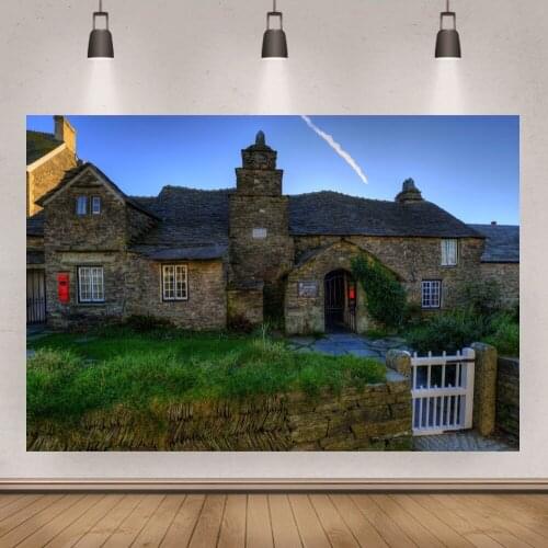 Old European architecture Photography Backgrounds Family Art Shooting Garden Scenery Decor Backdrops Photo Studio Banner