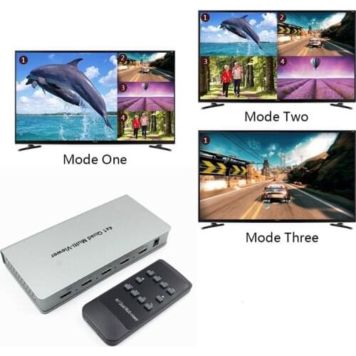 Full 1080P 4X1 HDMI-compatible Quad Screen Real Time Multiviewer with HDMI-compatible Seamless Switcher For HDTV DVD PS3