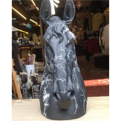 Marble Effect Horse Effigy Home Office Decoration