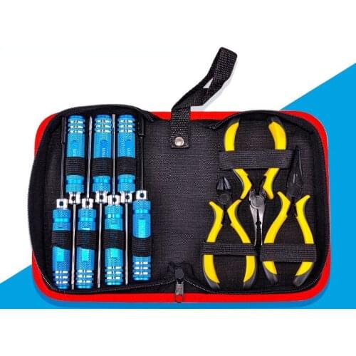10 In 1 Tool Kit Screwdriver Pliers Hex Hand Repair with Box RC DIY for Helicopter Airplane Car Truck Quadcopter Toy