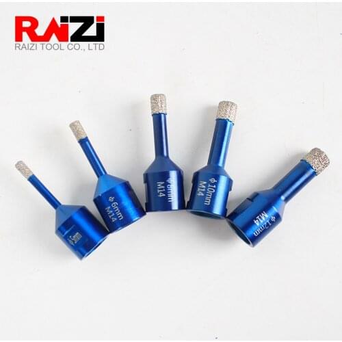 Raizi Diamond Tile Hole Drill Bit Set Porcelain Ceramic Granite Marble 5/6/8/10/12/14 mm Hole Saw Cutter Drilling Tool