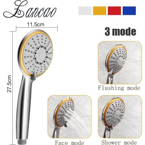 Newest 3 Modes Bath Shower Adjustable Jetting Shower Head High Pressure Saving water Bathroom high pressure shower head