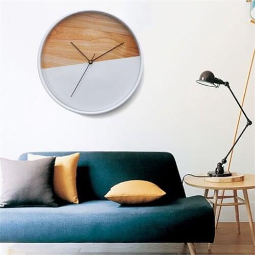 Wall Clock Color Matching Nordic Minimalist Creative Living Room Bedroom Office Silent Clocks 12 Inch Fashionable Quartz Watch