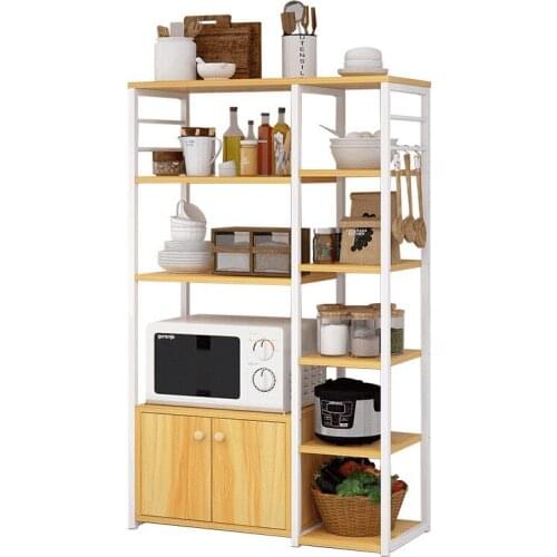 Shelf Kitchen Microwave Rack Multi-layer Multi-function Kitchen Storage Floor-standing Seasoning Dish Rack Space Saving