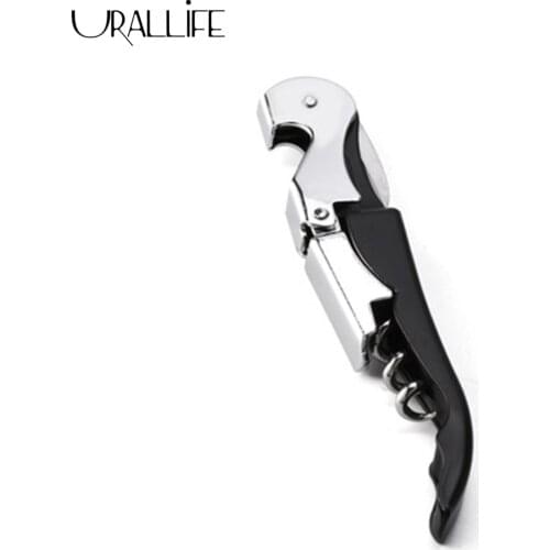 Urallife Portable Mini Wine Beer Bottle Opener Household Multi-Functional Stainless Steel Champagne Corkscrew For Kitchen Bar