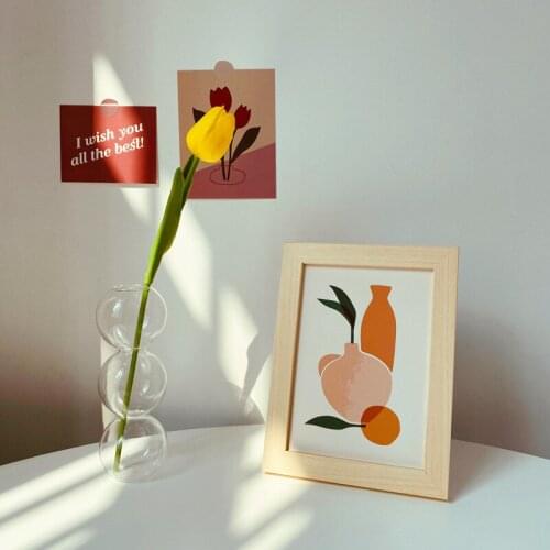 Simple Matisse Style 7 inch Small Photo Frame Solid Wood Decoration Painting Dormitory Bedroom Desktop Decoration