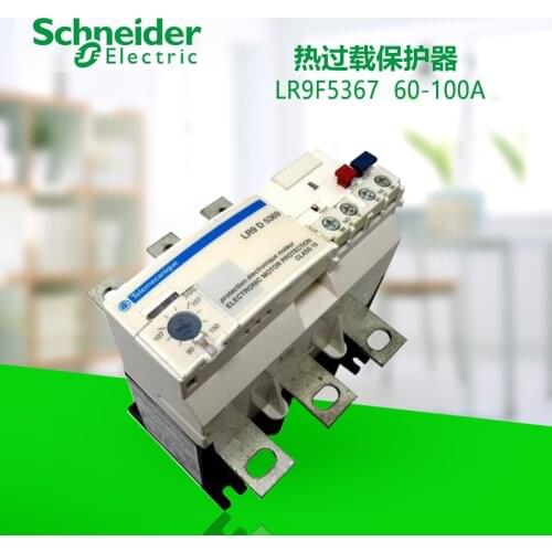 Export Electronic thermal overload relay, setting current 60-100A 17-32 V LR9F5367 motor protection 50/60 Hz one open one closed