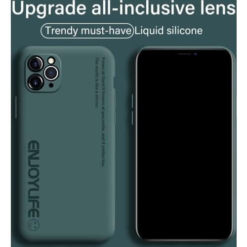 Ultra-thin Liquid Silicone Phone Case For iPhone 12 11 Pro SE XS max XR XS X 8 7 6 Plus Luxury Painted Cover