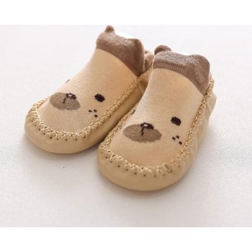 TELOTUNY Baby Socks Shoes Baby Kids Boys Girls Cartoon Cotton Non-slip Floor Socks First Walking Sole Indoor Socks Infant Shoes
