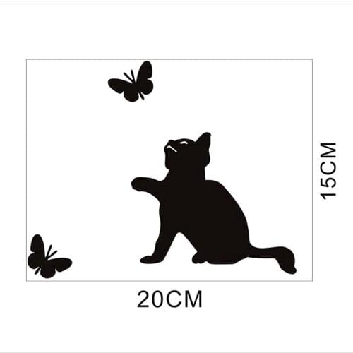 Tree Cat Printed PVC Waterproof Removable Self-adhesive Wall Sticker Bedroom Living Room Background Wall Decorative Decals