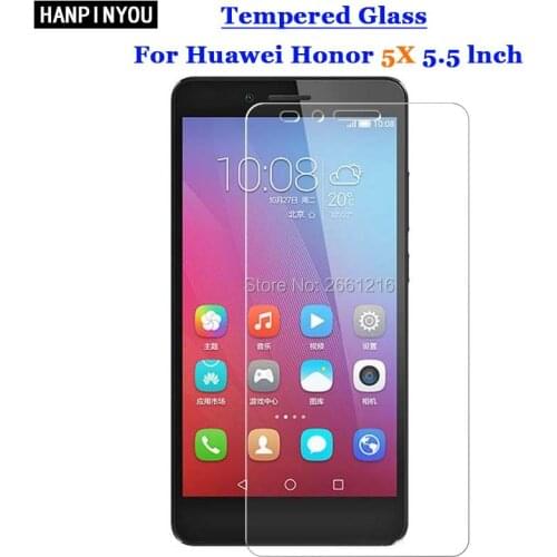 For Huawei Honor 5X Tempered Glass 9H 2.5D Premium Screen Protector Film For Huawei Honor 5X / Play 5X / X5 / GR5 5.5"