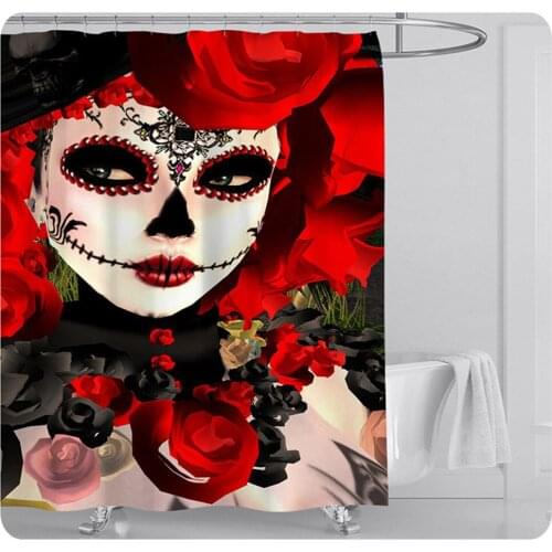 Skull Shower Curtains Bathroom Curtain Fabric Shower Curtain 3d Funny Waterproof Shower Curtain Cortinas Home Decoration