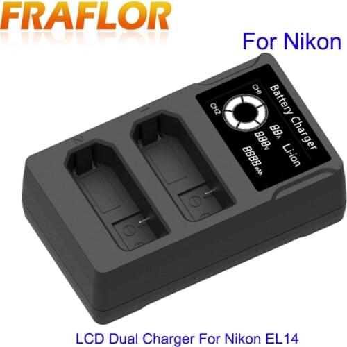 LCD Display Charger Dual USB Charging Ports Charger Camera Smart Fast Charger For Digital Camera EL-14 P7000 P7100 P7700 D5300