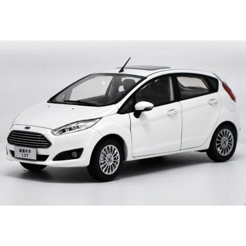 1:18 Diecast Model for Ford Fiesta 1.0t 2013 White Rare Alloy Toy Car Miniature Collection Gifts