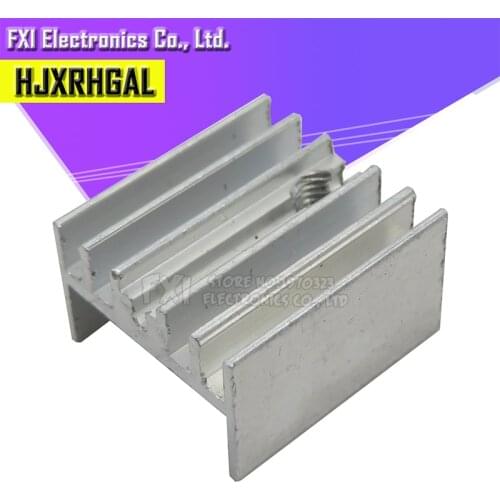 10Pcs Aluminum Heatsink Radiator With Transistor 15*10*16mm TO-220 hjxrhgal For Transistors TO220 white