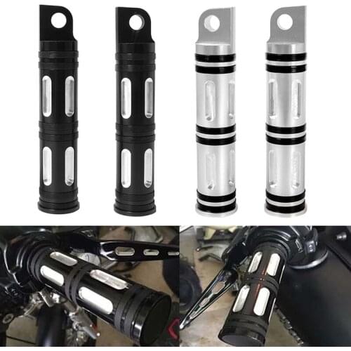 2PCS Motorcycle Driver Rear Passenger Foot Rest FootPegs Footrest Edge Cut Male Mount For Harley Davidson Sportster 883 1200