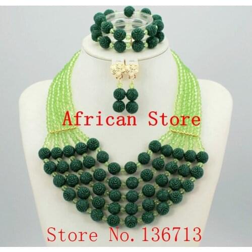 2016 Fashionable Nigerian Wedding African Beads Jewelry Sets Costume Indian Bridal Necklace Jewelry Set Free Shipping HD343-4