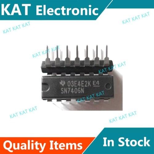 5PCS/Lot SN7406N SN7406DR 7406 SN7406NSR SN7406 HEX INVERTER BUFFERS/DRIVERS WITH OPEN-COLLECTOR HIGH-VOLTAGE OUTPUTS