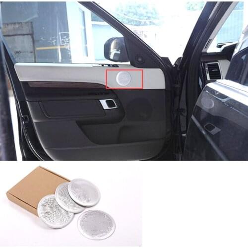 For Land Rover Discovery 5 LR5 2017 2018 Car Door Speaker Cover Trim Stickers Styling Interior Parts Accessories 4Pcs/set
