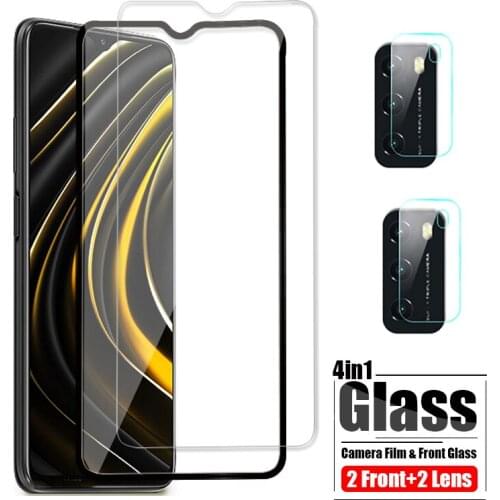 For Xiaomi Poco M3 Protective Glass On Xiomi Poco M3 Camera Lens Film Xiaom PocoM3 Screen Protector Front Glass XiaomiM3 M 3