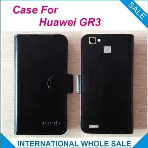 Hot! For Huawei GR3 Case Phone, 6 colors High Quality Leather Exclusive Case For Huawei GR3 Cover Phone Tracking