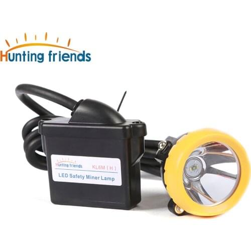 Huntinhg Friends Mining Headlamp 1+2 LED Miner Lamp KL6M(H) 18650 Battery Waterproof Headlight Explosion Proof Mining Cap Lamp