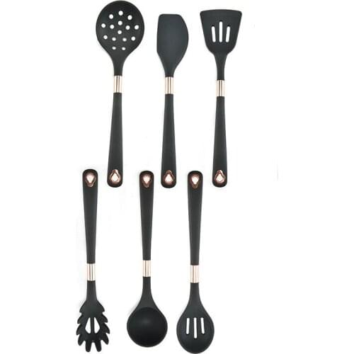 Kitchen Cookware Silicone Kitchenware Non-stick Cookware Cooking Tool Spatula Ladle Egg Beaters Shovel Spoon Soup Utensils Set