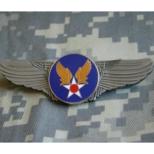 WW2 USAAF US Army Air Force Headquarters Pilot Wing Badge Insignia Metal Pin Military Store