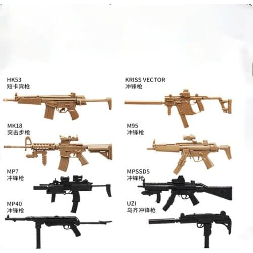 MINITIMES 1/6th Scale Soldier Gun Model Set Assembly Model Main Weapon AK47 Barrett Sniper Rifle 12 Inch Action Figure Weapon