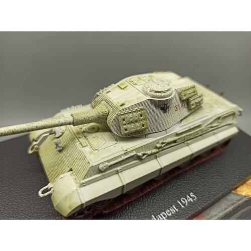 Alloy Diecast Models 1:72 Scale 1945 Budapest War German Tiger II Tiger King Heavy Tank Heavy Armor Model Metal Toy Collection