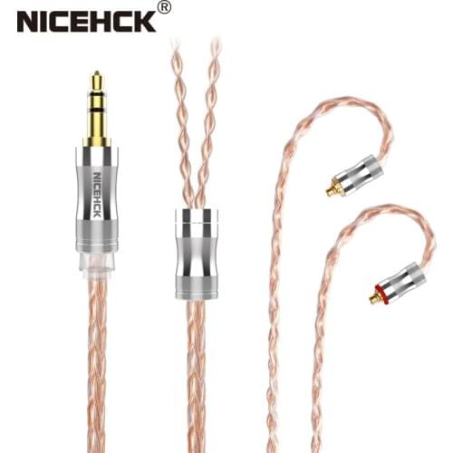 NiceHCK C8s-4 8 Core Silver Plated Copper Replace Earphone Cable 3.5mm/2.5mm/4.4mm MMCX/NX7/QDC/0.78 2Pin for LZ A7 MK3 C16 BA8