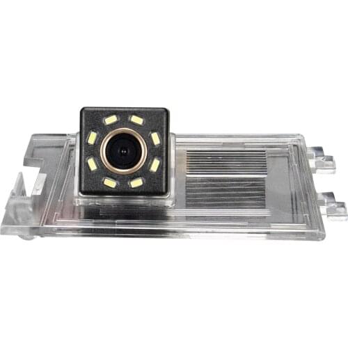 Misayaee Car Rear View Reverse Parking Camera Golden 8 Led for Jeep Compass Patriot Liberty 2011~2015 Night Vision Waterproof