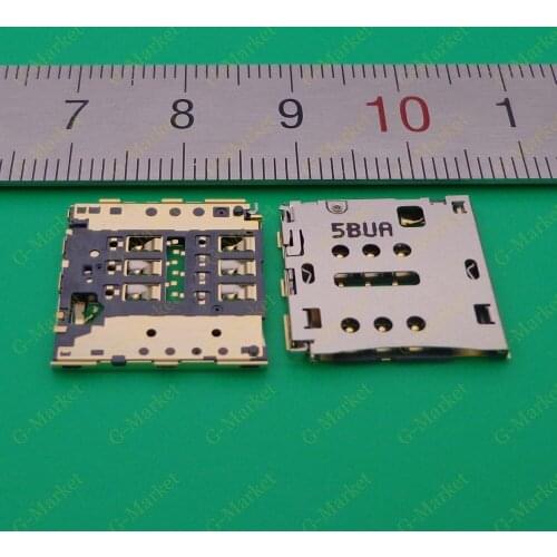 2pcs sim card reader slot tray holder connector for lenovo K80M K80 socket module plug jack