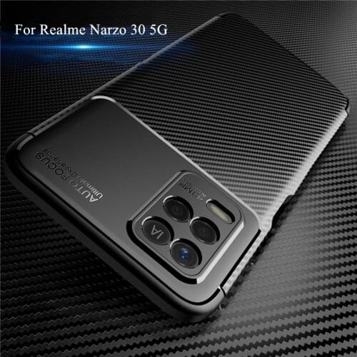 Luxury Business Case For Realme Narzo 30 5G Case For Realme Narzo 30 5G Cover Fundas Shell Shockproof Protective Back Bumper
