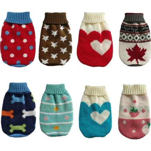 Christmas Puppy Sweater French Bulldog Coat Soft Warm Pet Jackets Autumn Winter Clothes For Small Dogs Cats Chihuahua Clothing