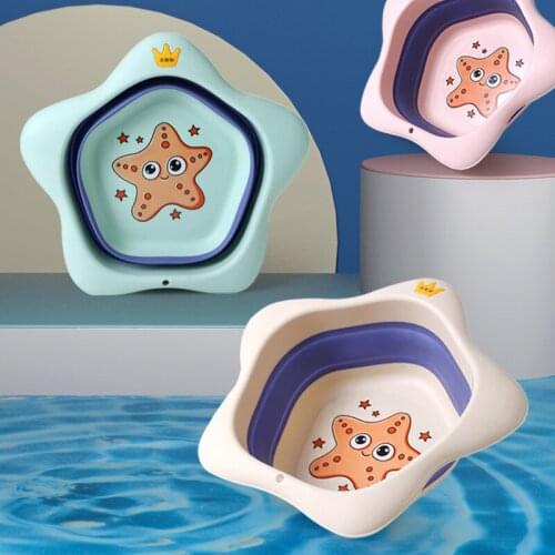 UmaUbaby Folding Baby Basin Portable Baby Bathtub Newborn Travel starfish Children Washbasin Portable Plastic Bath Tubs for Baby