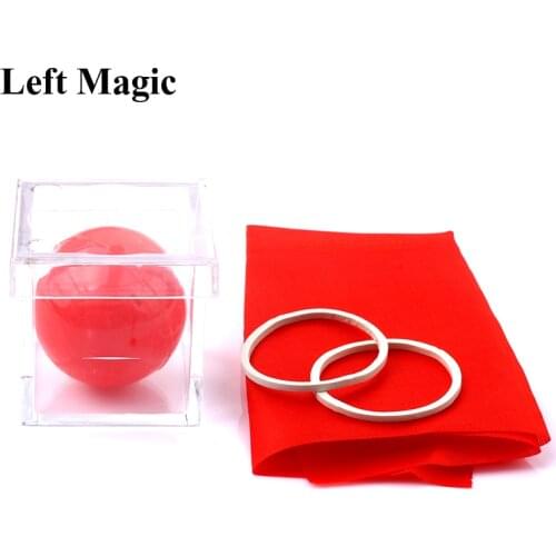 Magic Crystal Box Magic Tricks Ball Through Box Illusion Magic Toy For Children Funny Gadgets Magic Props Close Up Illusions