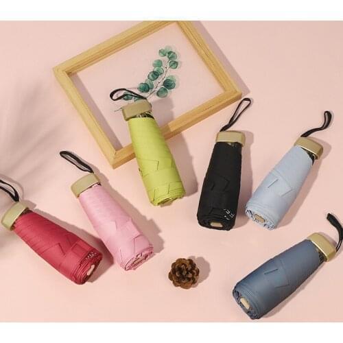 Men and Women Rain Umbrella Folding Umbrellas Children Sunny Parasol Lovely Mini Pocket Travel Umbrella
